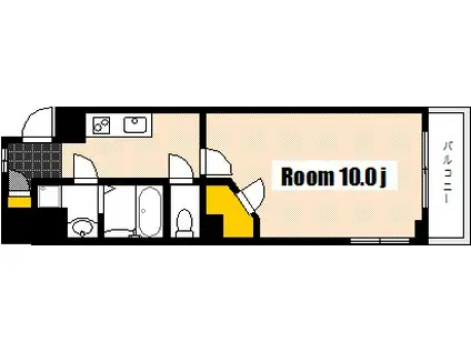 SA05(1K/10階)の間取り写真