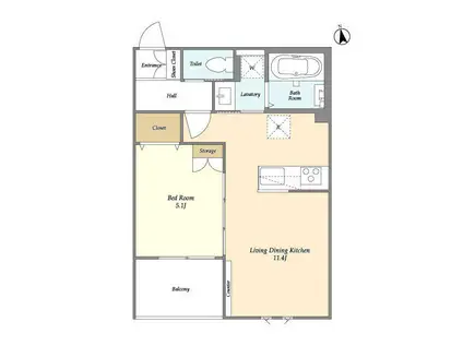 ワールドレジデンス(1LDK/2階)の間取り写真