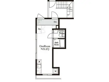 EDIT野方(ワンルーム/1階)の間取り写真