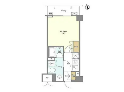 サンハイム雪が谷大塚(1K/3階)の間取り写真