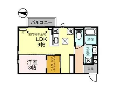 SUMIRE(1LDK/1階)の間取り写真