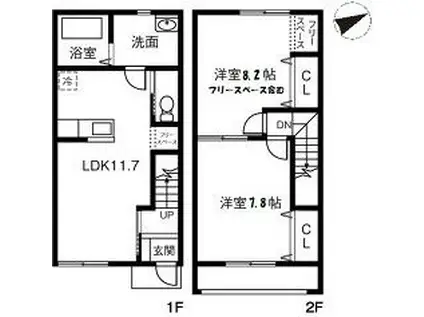 フォレスト(2LDK/1階)の間取り写真
