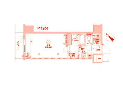 フェニックス横濱関内BAY GALA(1K/8階)の間取り写真