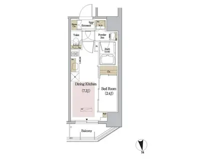 アーバネックス新御徒町(1DK/3階)の間取り写真