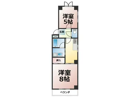 ルミエール千種(2K/2階)の間取り写真