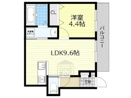 CASA LA FAMIGLIA 結(1LDK/1階)の間取り写真