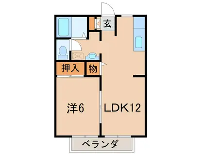 レミングハウス(1LDK/1階)の間取り写真