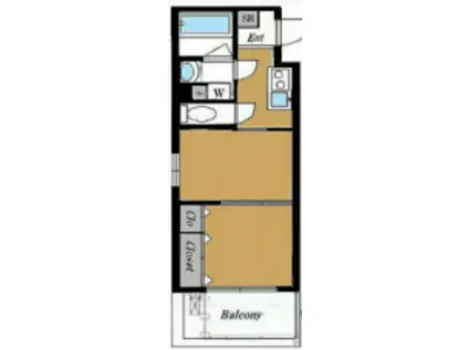 ガーラヴィスタ練馬(1DK/4階)の間取り写真