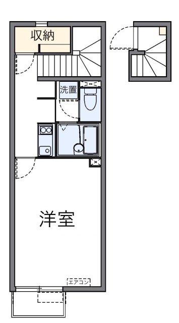 レオネクストグロリアス(1K/2階)の間取り写真