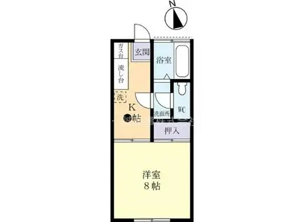 栄コーポ(1K/2階)の間取り写真