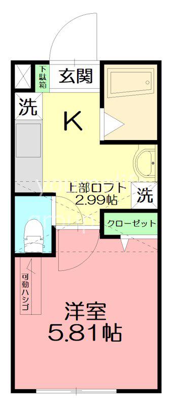 コモドエスパシオ(1K/2階)の間取り写真