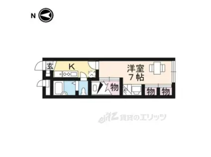 レオパレス千々川(1K/2階)の間取り写真