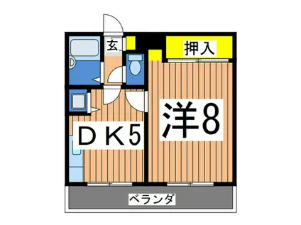 クリオ六浦弐番館(1DK/4階)の間取り写真
