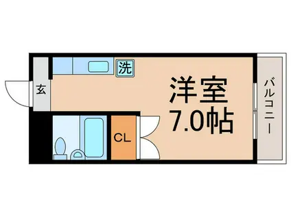 三豊ビル(ワンルーム/2階)の間取り写真