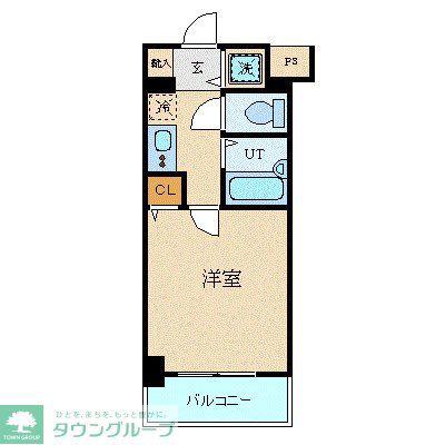 スカイコート大森第5(1K/7階)の間取り写真