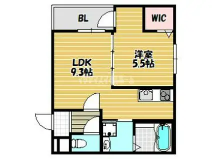 フジパレス鴻池新田I番館(1LDK/1階)の間取り写真