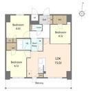 S-RESIDENCE高岳ARDENT(3LDK/12階)の間取り写真