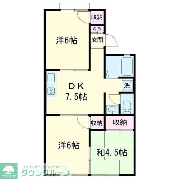 パレス北越谷I(3DK/1階)の間取り写真
