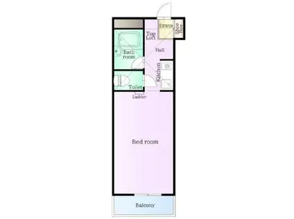 ファインビレッジV(ワンルーム/2階)の間取り写真