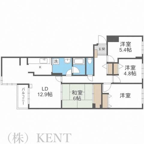 山の手シティハウス(4LDK/3階)の間取り写真
