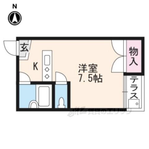 シェーンハウス(1K/1階)の間取り写真