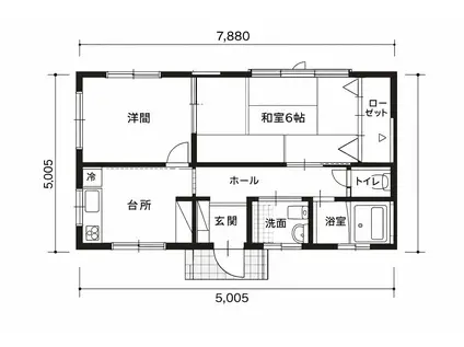 神護田II(2LDK/2階)の間取り写真