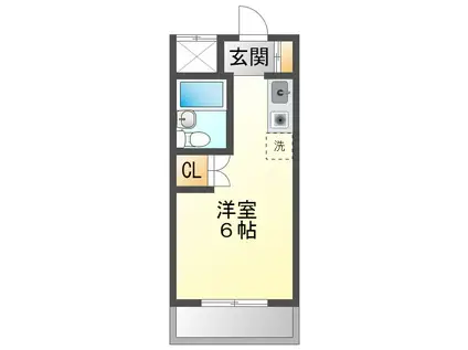 サニーパレス池上(ワンルーム/3階)の間取り写真