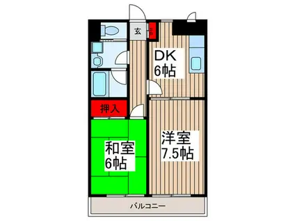 ラドリージョ(2DK/3階)の間取り写真