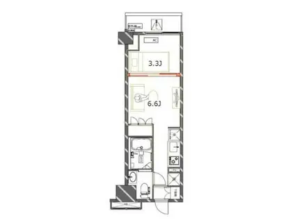 GENOVIA四谷三丁目GREEN VEIL(1DK/10階)の間取り写真