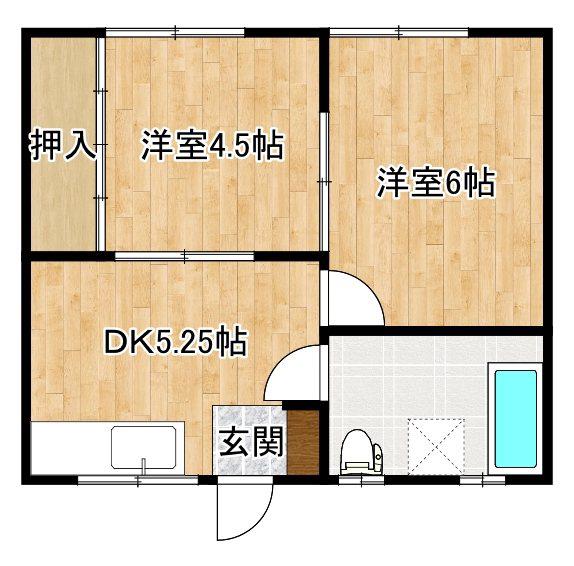 ソラーナ江戸屋敷(2DK/3階)の間取り写真