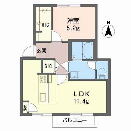 フォーレスセンシュウ(1LDK/1階)の間取り写真