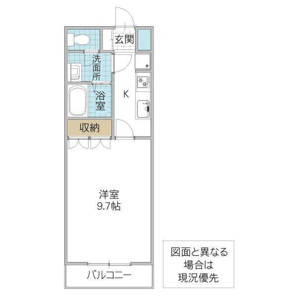 コンフォース(1K/1階)の間取り写真