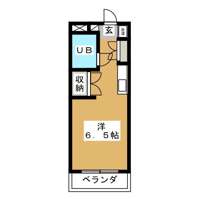 シャルム(ワンルーム/2階)の間取り写真