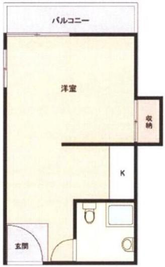 三田東中野コーポ(ワンルーム/4階)の間取り写真