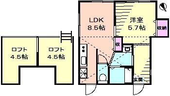 ウッディーハウス富夢想家(1LDK/1階)の間取り写真