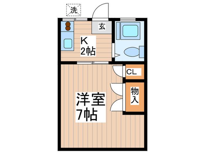 メゾン セキタ(1K/1階)の間取り写真