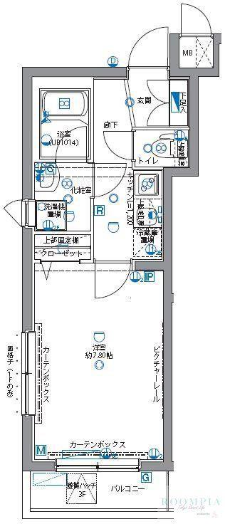 パティーナ志村坂上(1K/2階)の間取り写真