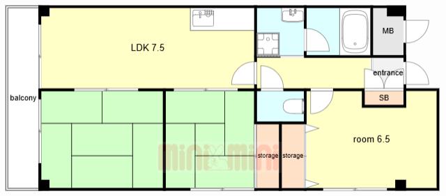 ベルトピア西明石7(3DK/4階)の間取り写真