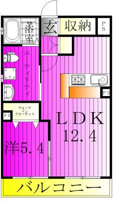 SKビル七番館(1LDK/2階)の間取り写真