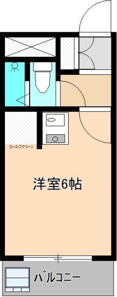 メゾン喜多町(ワンルーム/1階)の間取り写真