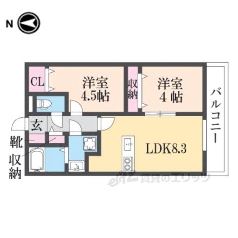 ACT池田本町(2LDK/3階)の間取り写真