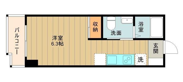 日神パレステージ玉川上水(1K/2階)の間取り写真