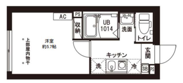 レピュア駒込レジデンス(1K/4階)の間取り写真