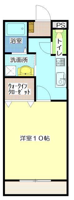 フェリー チェ(1K/2階)の間取り写真