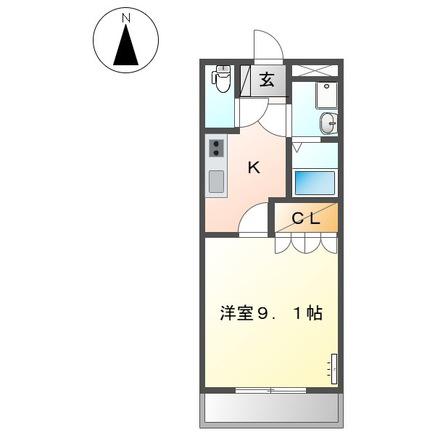 ルーラルハウス(1K/2階)の間取り写真