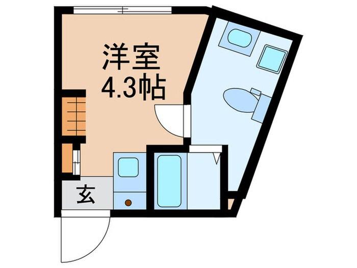 Tセレスト渋谷(ワンルーム/4階)の間取り写真
