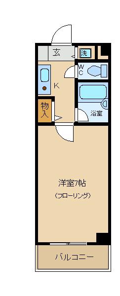 リーガル新大阪II(1K/3階)の間取り写真