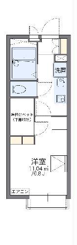 レオパレスパタータII(1K/3階)の間取り写真