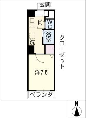リアライズ岐阜駅前(1K/9階)の間取り写真