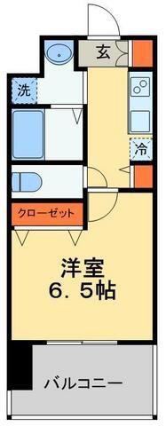 レジディア船橋I(1K/4階)の間取り写真